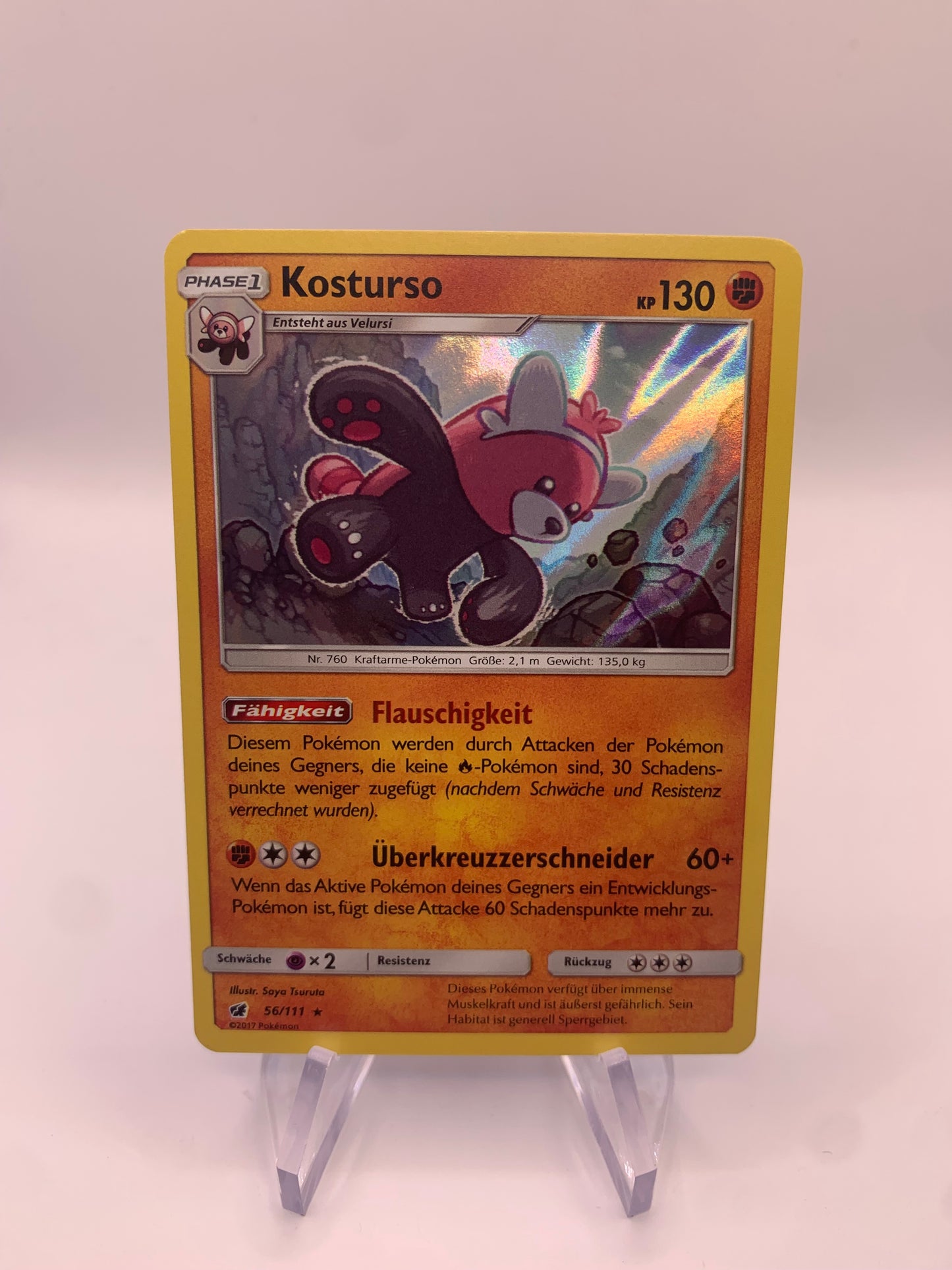 Pokemon Karte Holo Kosturso 56/111 Deutschs