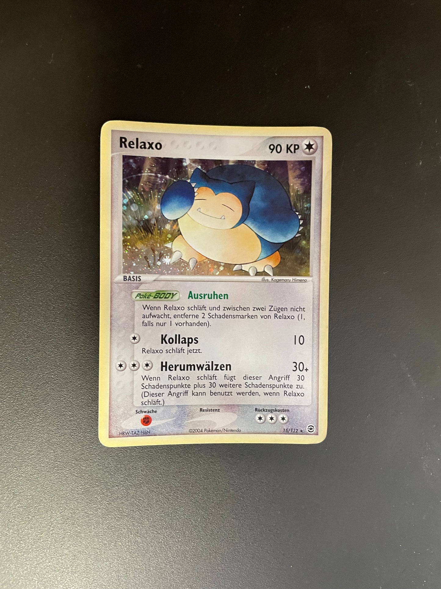 Pokemon Karte Holo Relaxo 15/112 Deutsch