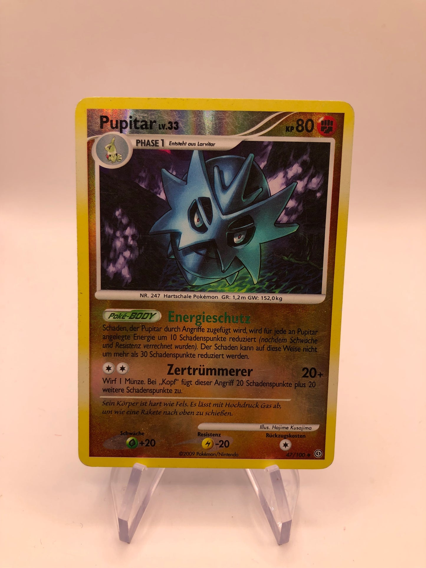Pokemon Karte Revers Pupitar 47/100 Deutsch