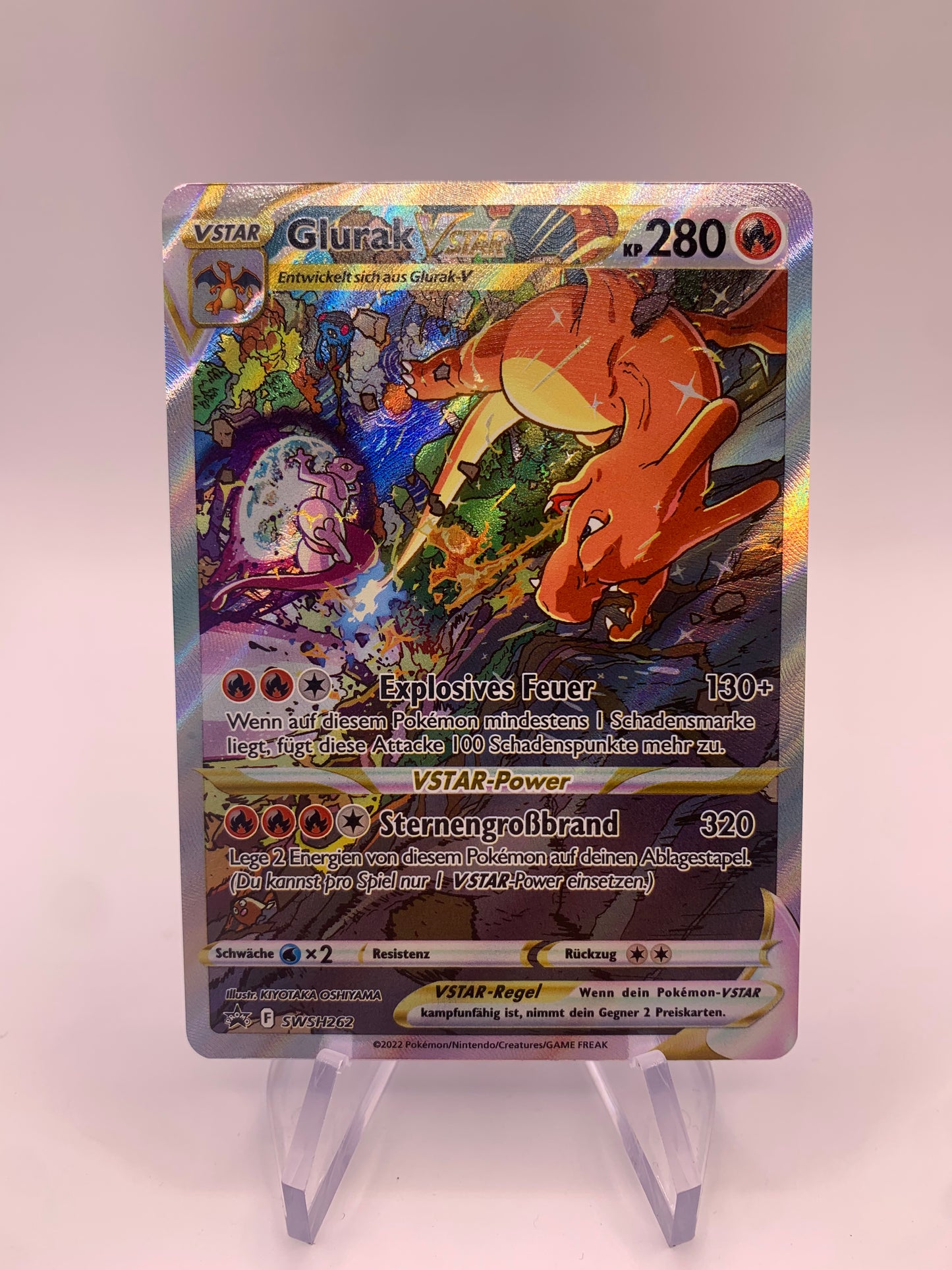 Pokemon Card Vstar Alt-Art Promo Charizard SWSH262 German