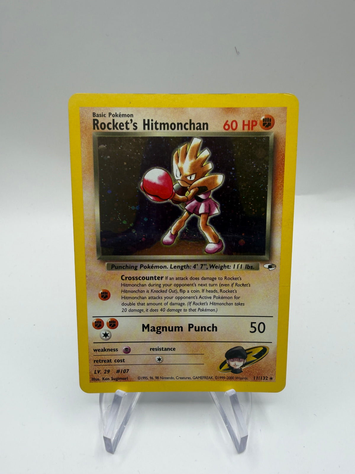 Pokemon Karte Holo Rockets Hitmonchan 11/132 Englisch
