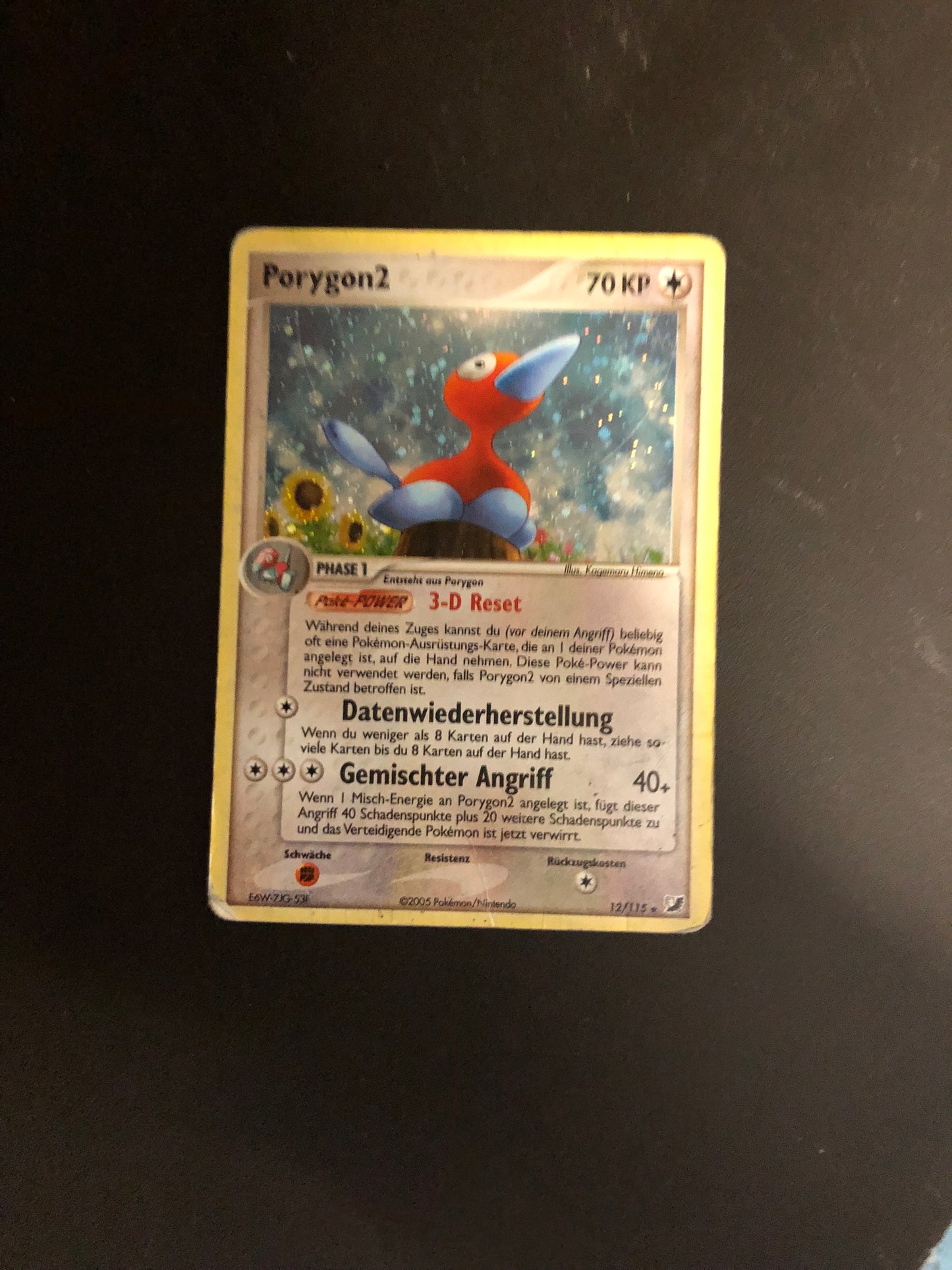 Pokemon Karte Holo Porygon 2 12/115 Deutsch
