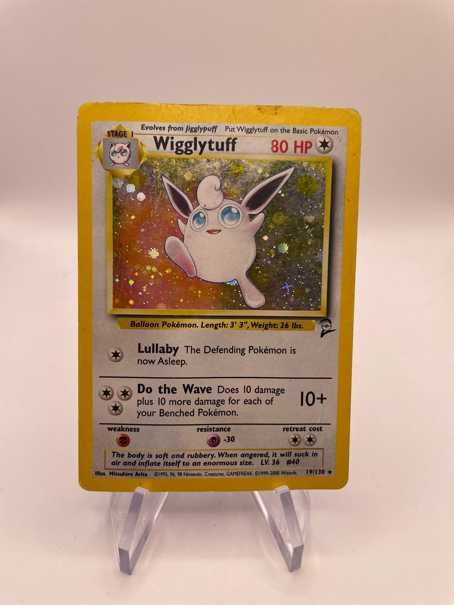 Pokemon Karte Holo Knuddeluff 19/130 Englisch