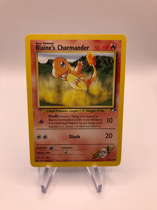 Pokemon Karte Blaines Glumanda 61/132 Gym Heros Englisch