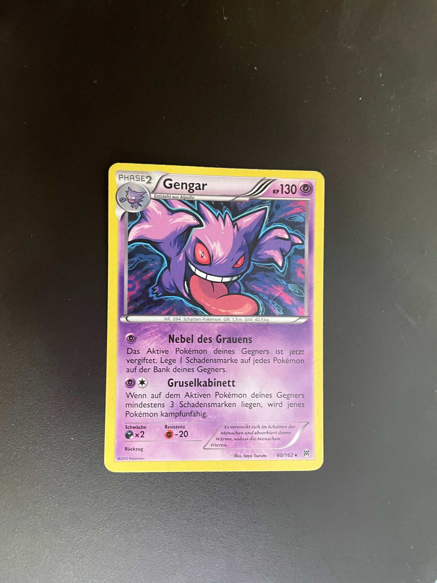 Pokemon Karte Gengar 60/162 Deutsch