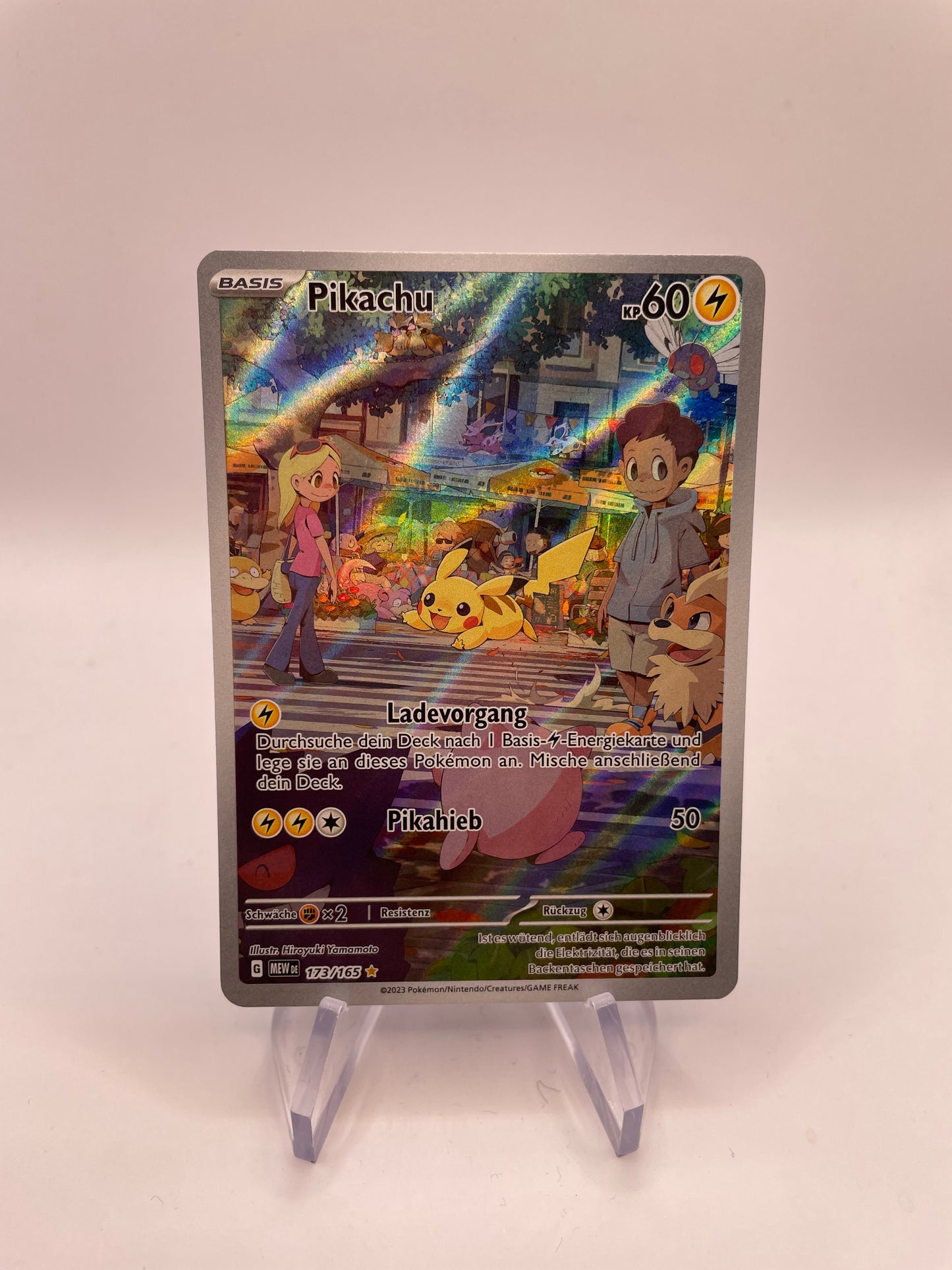 Pokemon Karte Art-Rare Pikachu 173/165 Deutsch