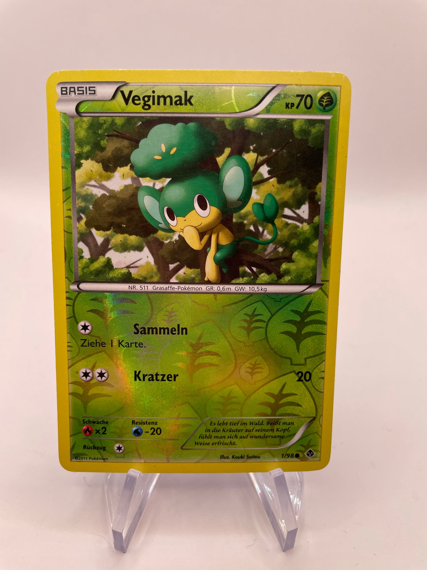 Pokemon Karte Revers Vegimak 1/98 Deutsch