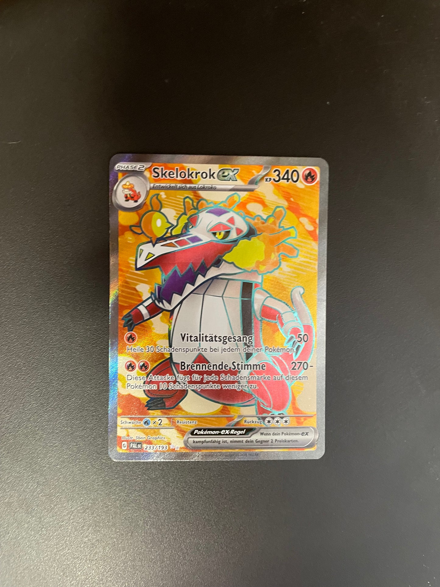 Pokemon Karte Ex Fullart Skelokrok 233/193 Deutsch