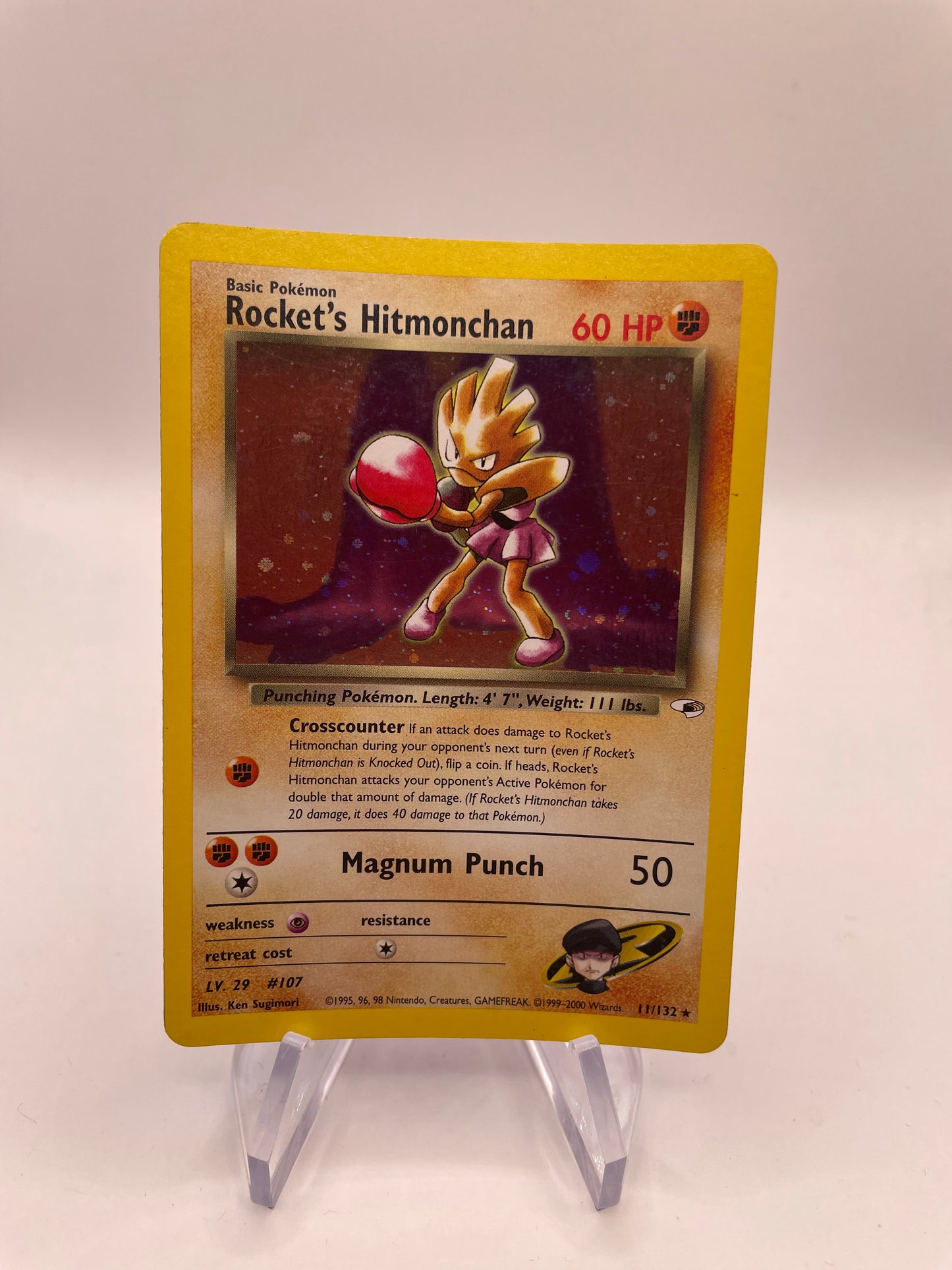 Pokemon Karte Holo Rockets Nockchan 11/132 Englisch