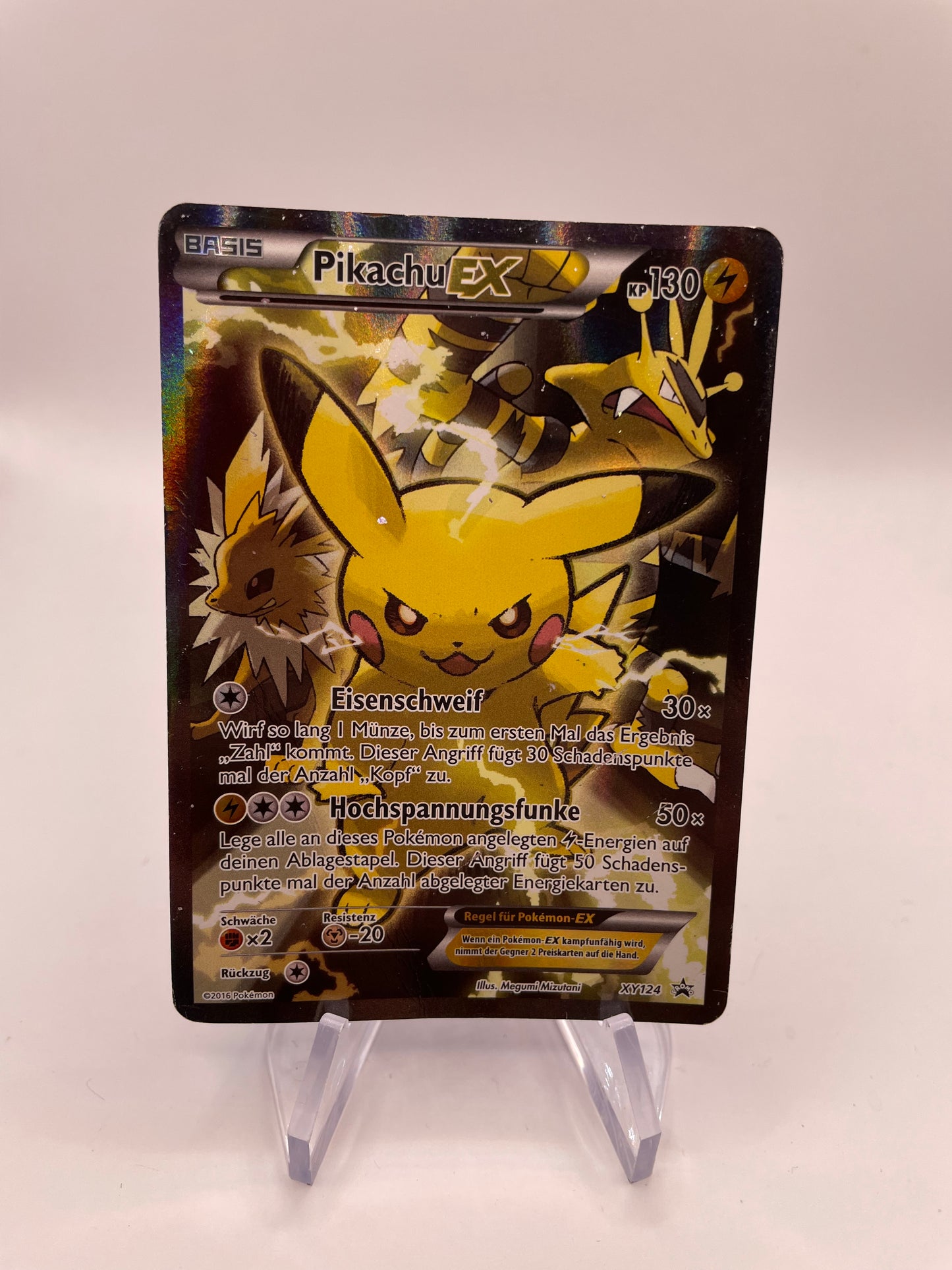 Pokémon Karte Pikachu EX XY124 Deutsch