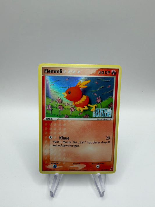 Pokemon Karte Stamp Flemmli 65/100 Deutsch