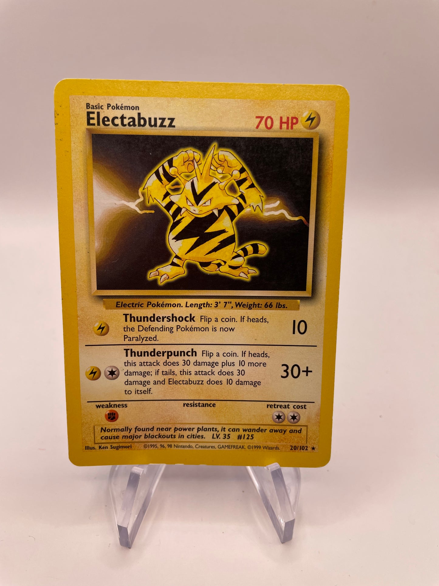 Pokemon Karte Base Set Electabuzz 20/102 Englisch
