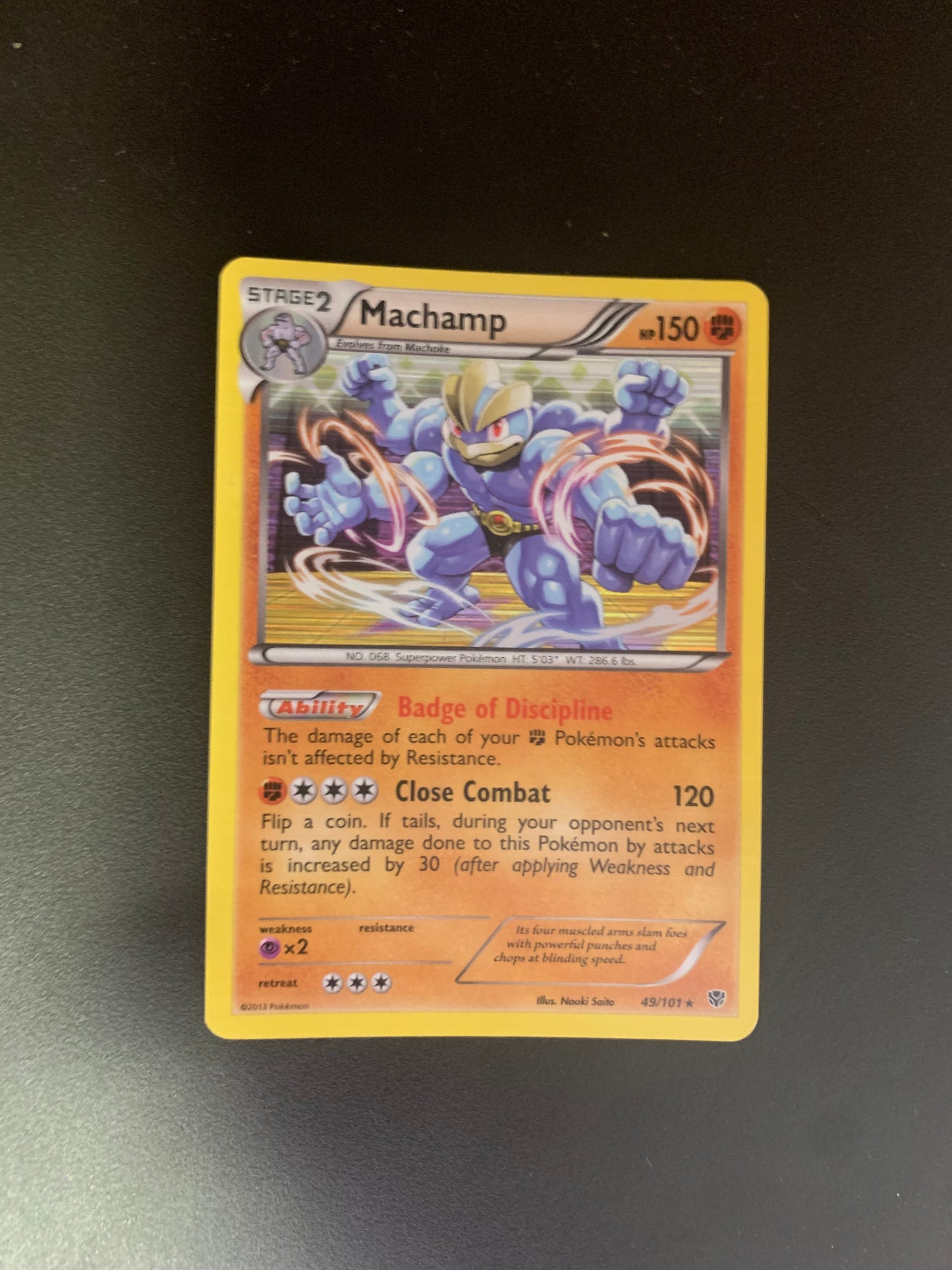 Pokemon Karte Holo Machomei 49/101 Englisch