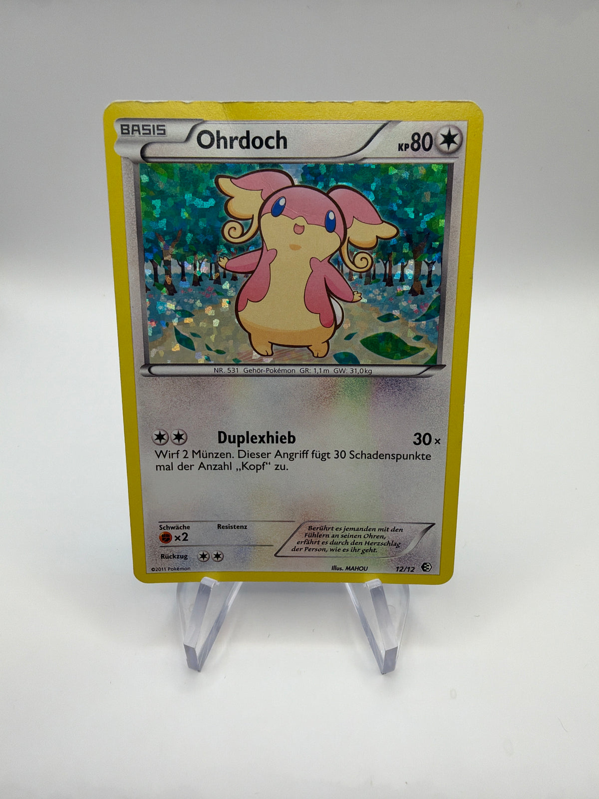 Pokemon Karte Holo Ohrdoch 12/12 Deutsch