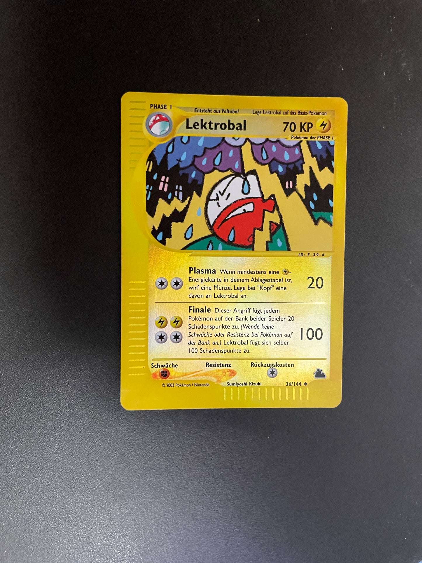 Pokemon Karte E Series Revers Lektrobal 36/144 Deutsch