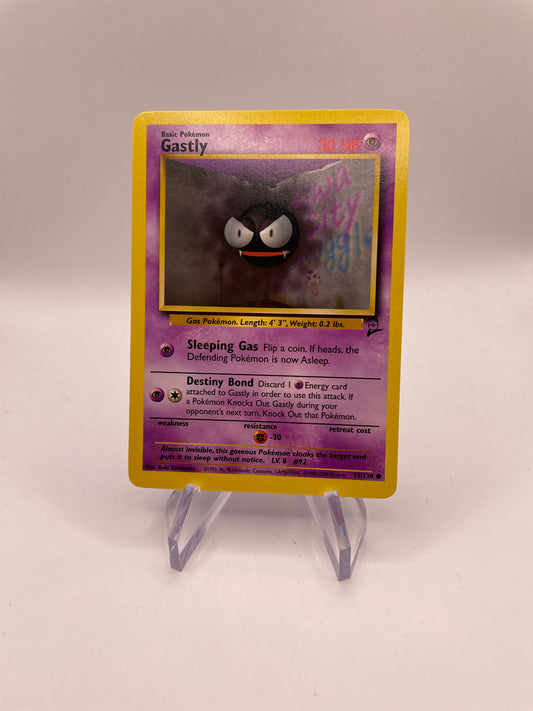 Pokemon Karte Base Set 2 Gastly 75/130 Englisch