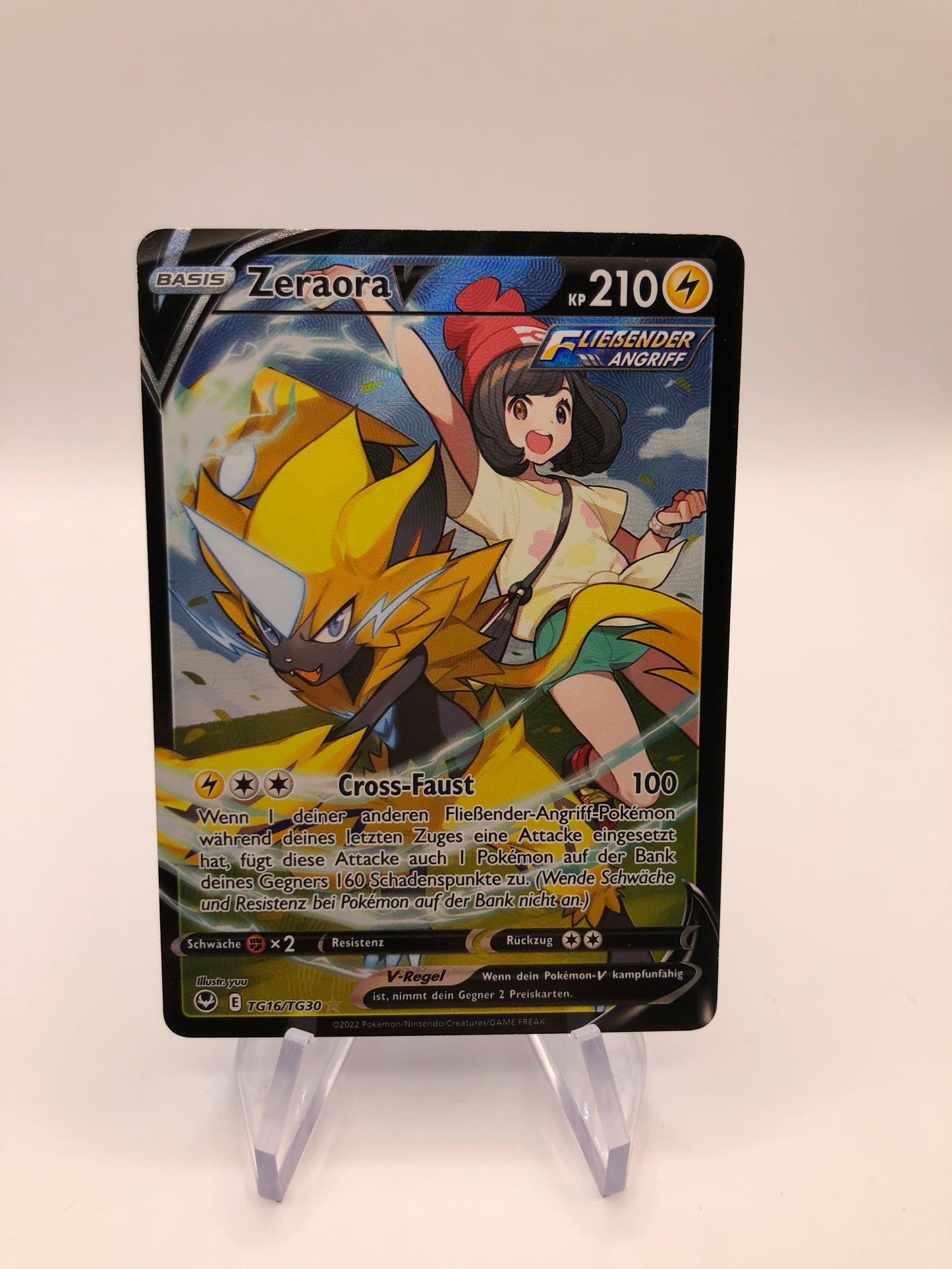 Pokemon Karte V Fullart Zeraora TG16/TG30 Deutsch