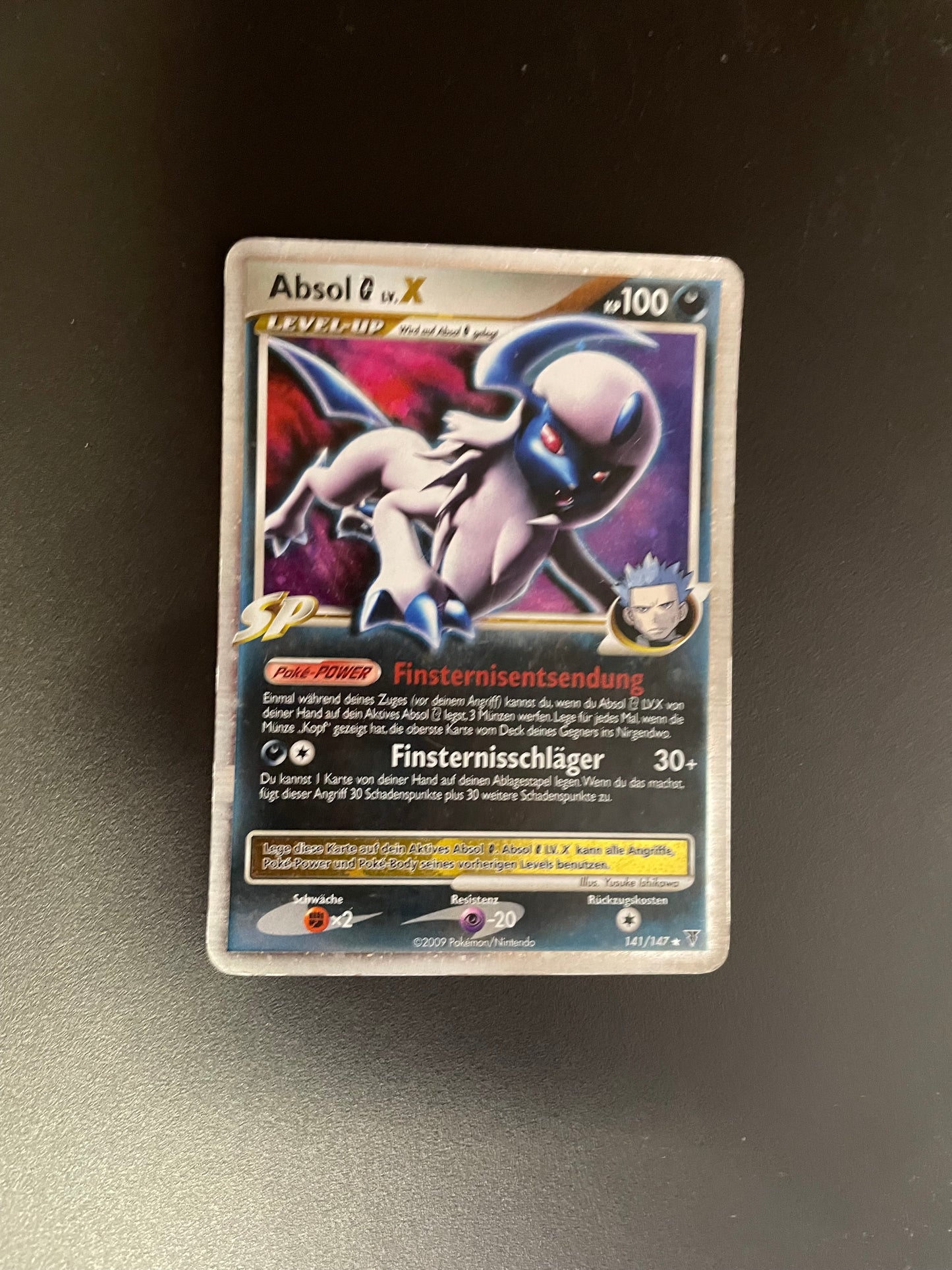 Pokemon Karte Lv.X Absol 141/147 Deutsch