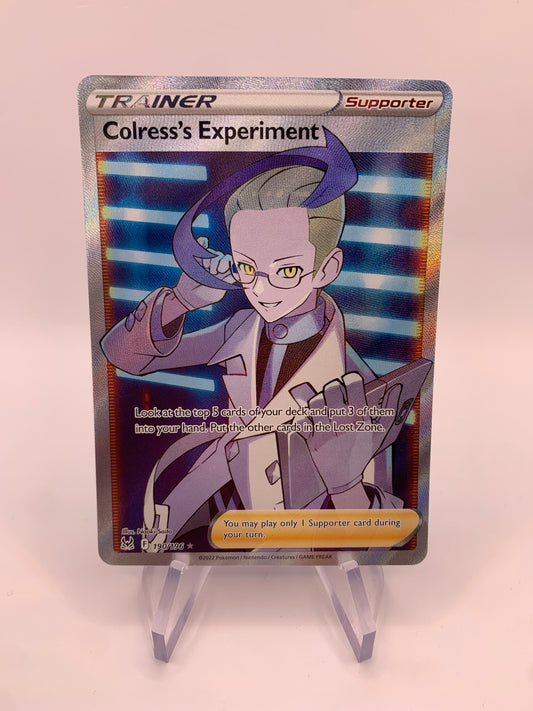 Pokemon Karte Trainer Fullart Colress Experiment 190/196 Englisch