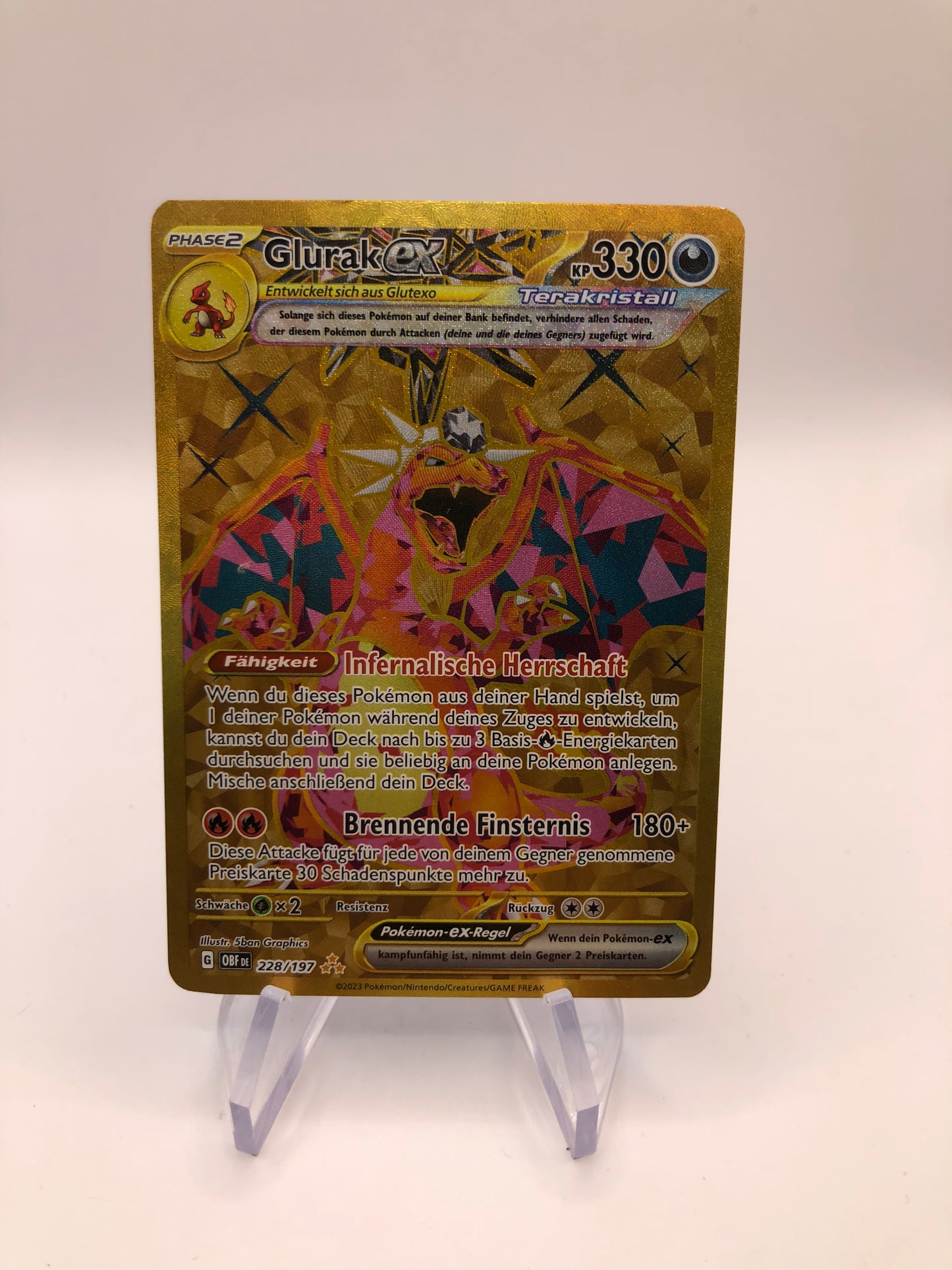 Pokemon Karte Ex Gold Glurak 228/197 Deutsch