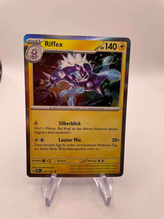 Pokemon Karte Revers Riffex 72/197 Deutsch