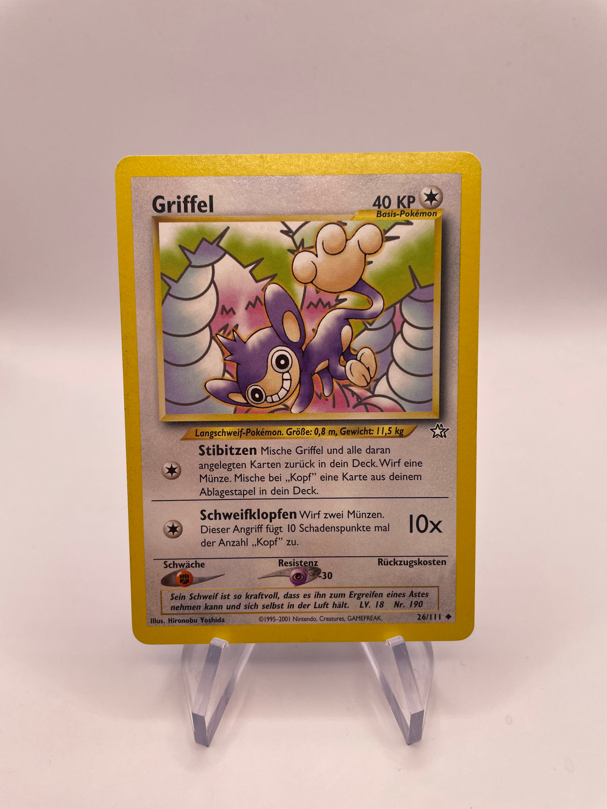 Pokemon Karte Griffel Neo Genesis 26/111 Deutsch