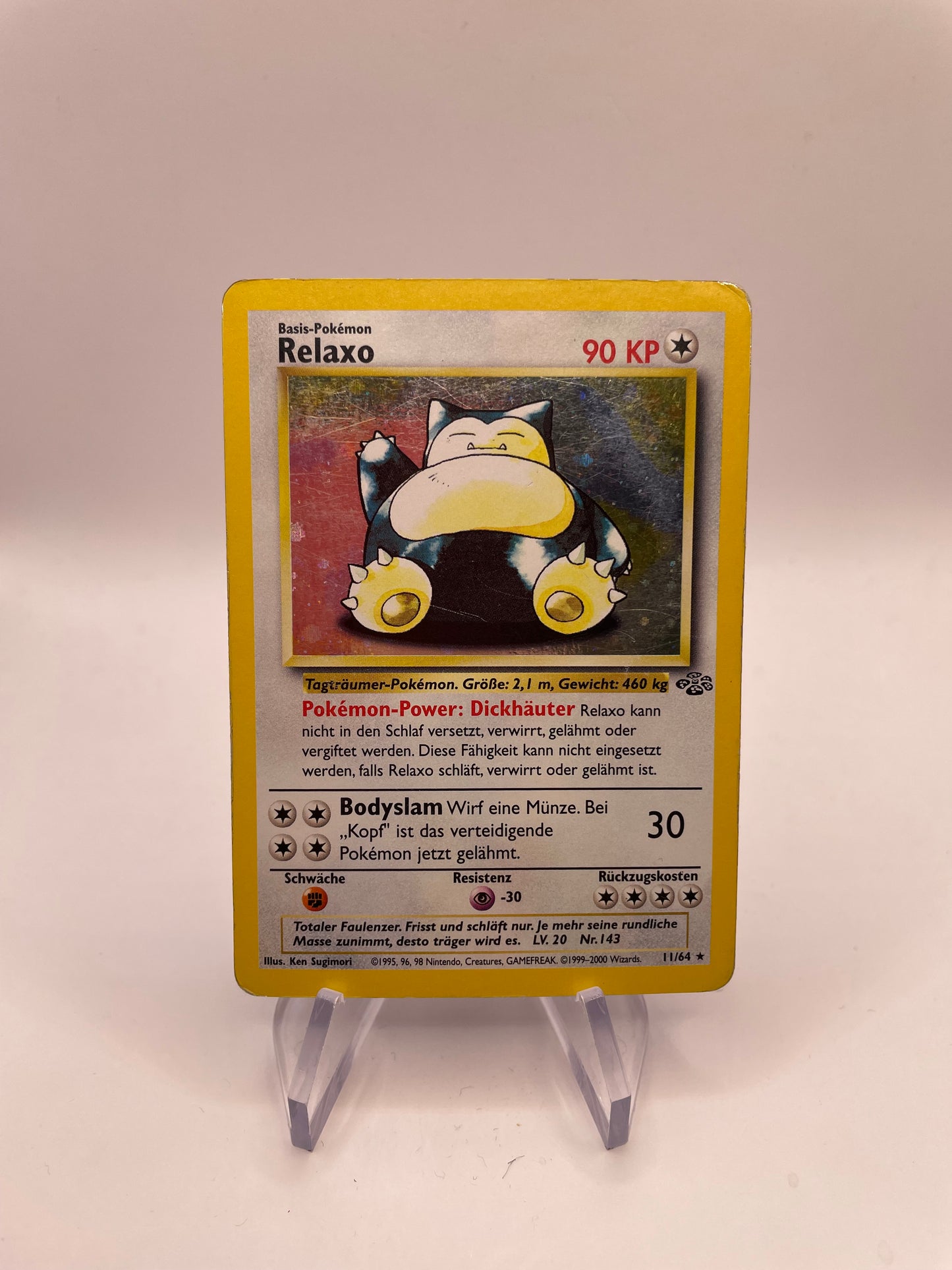 Pokemon Karte Holo Relaxo 11/64 Deutsch