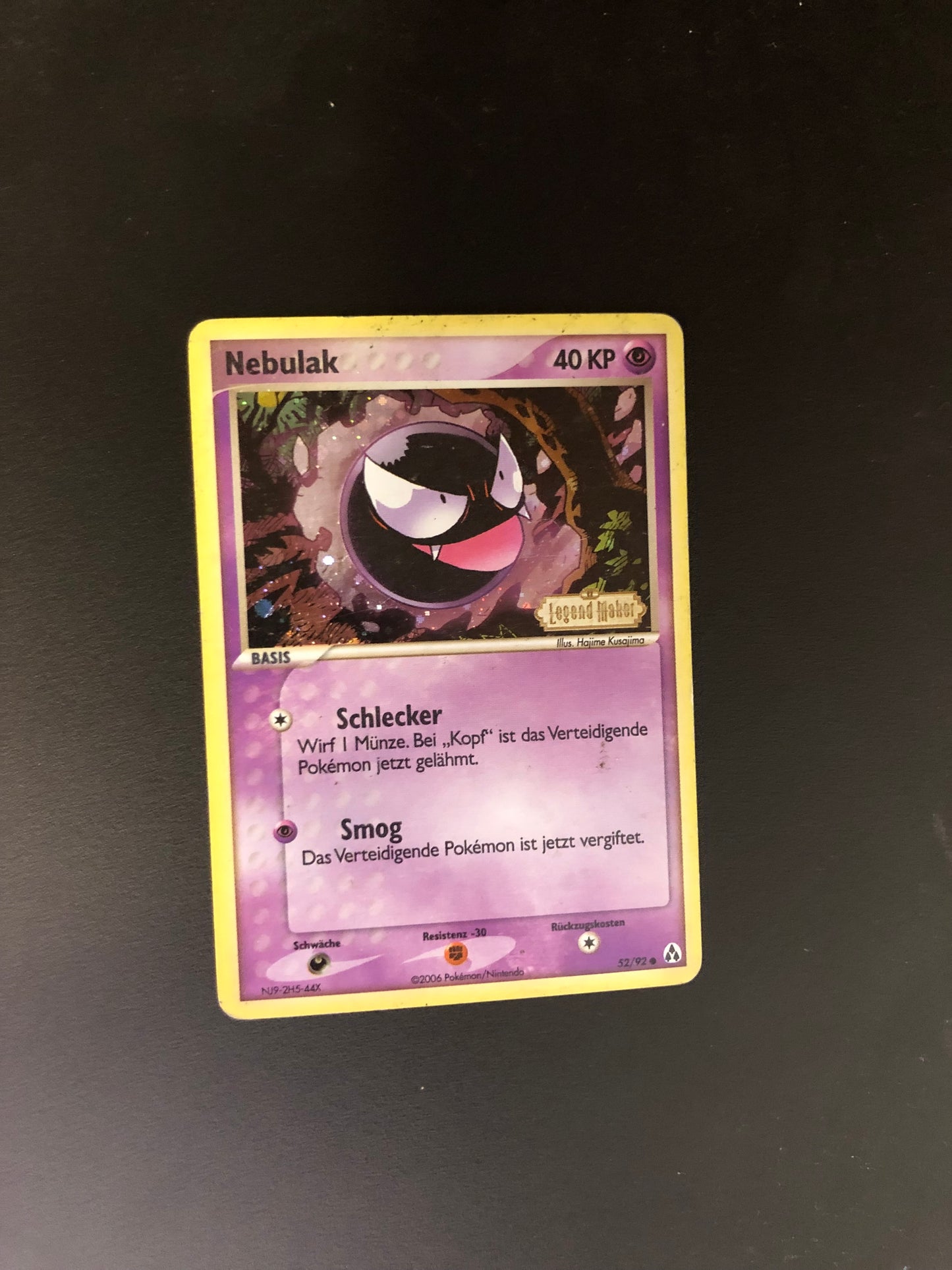 Pokemon Karte Stamp Nebulak 52/92 Deutsch