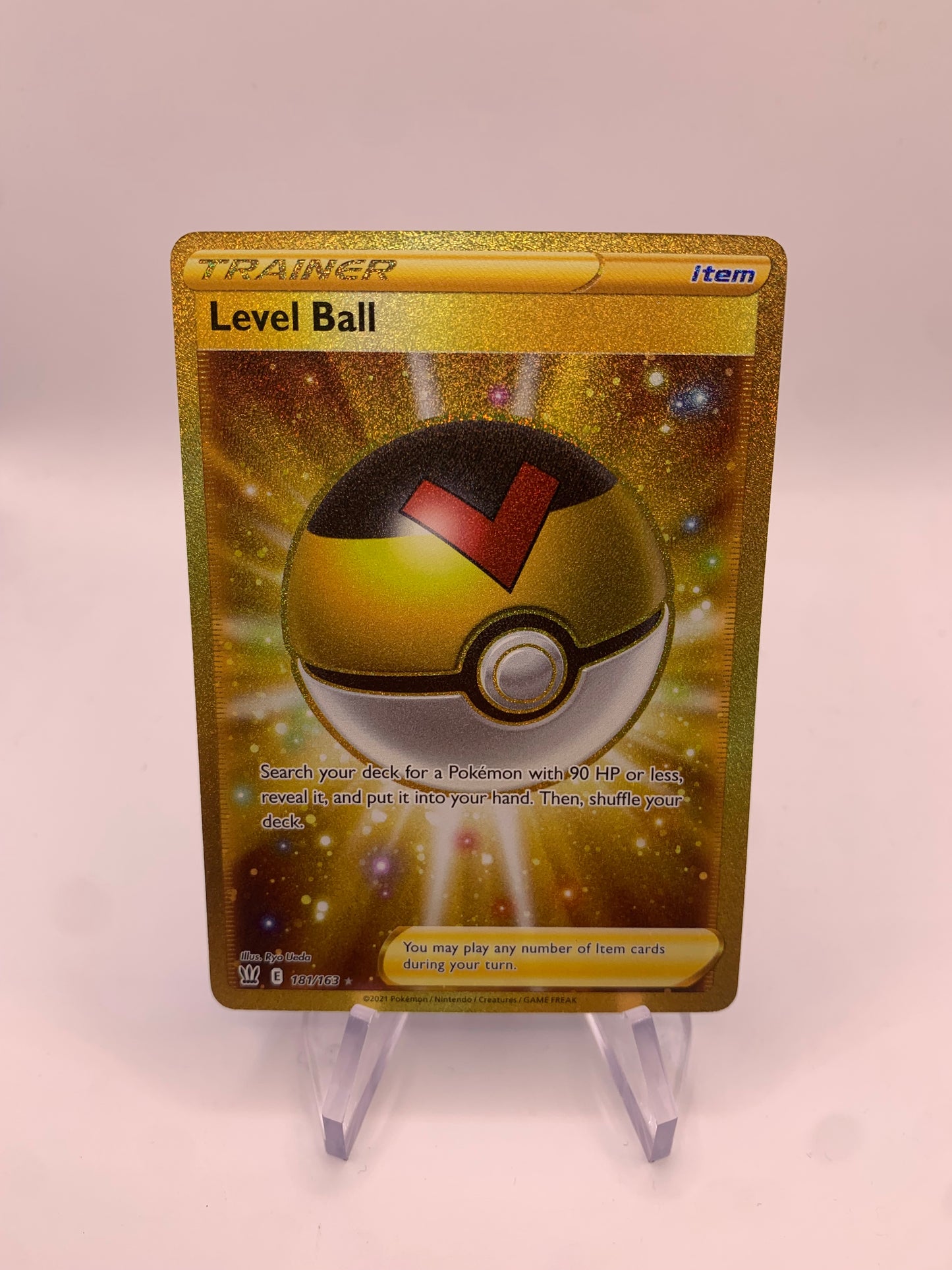 Pokemon Karte Trainer Gold Level Ball 181/163 Englisch