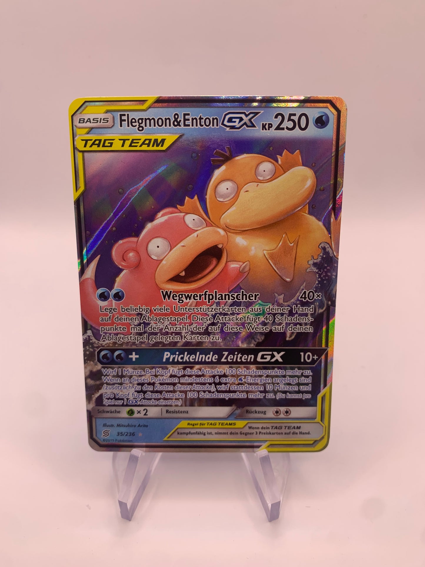 Pokemon Karte Gx Tag Team Flegmon&Enton 35/236 Deutsch