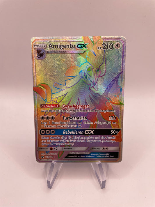 Pokemon Karte GX Raibow 119/111 Deutsch
