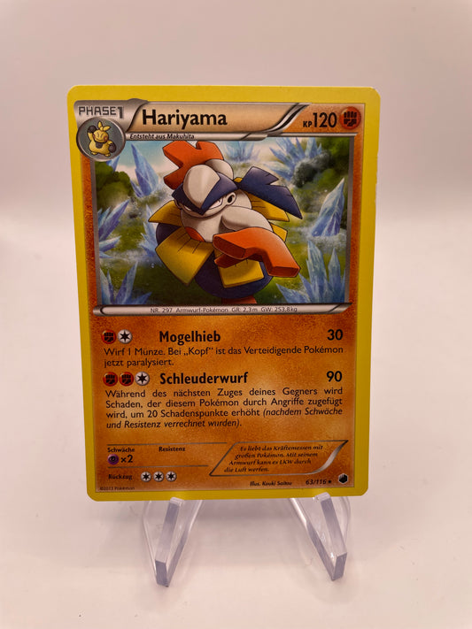 Pokemon Karte Hariyama 63/116 Deutsch
