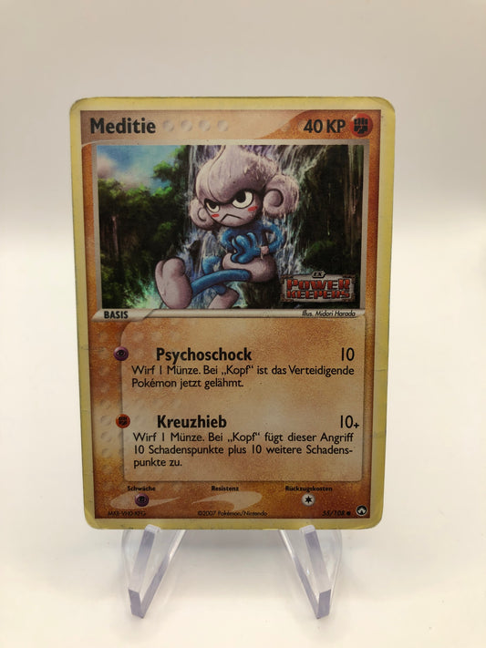 Pokemon Karte Revers Stamp Meditie 55/108 Deutsch