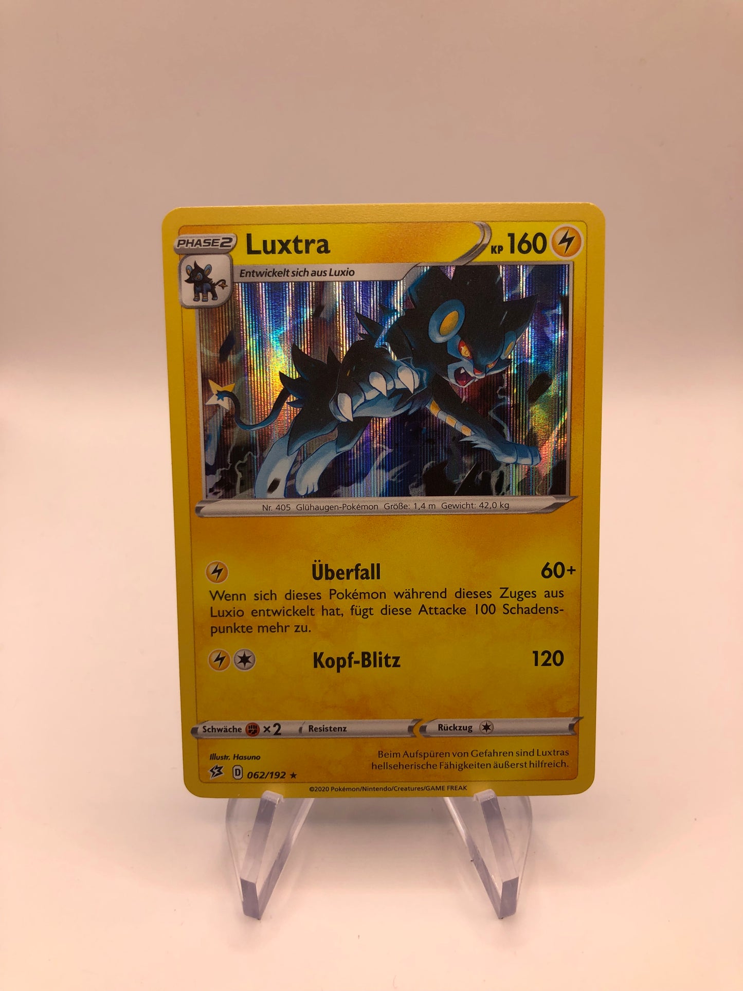 Pokemon Karte Holo Luxtra 62/192 Deutsch