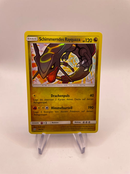 Pokemon Karte Schimmerndes Rayquaza 56/73 Deutsch