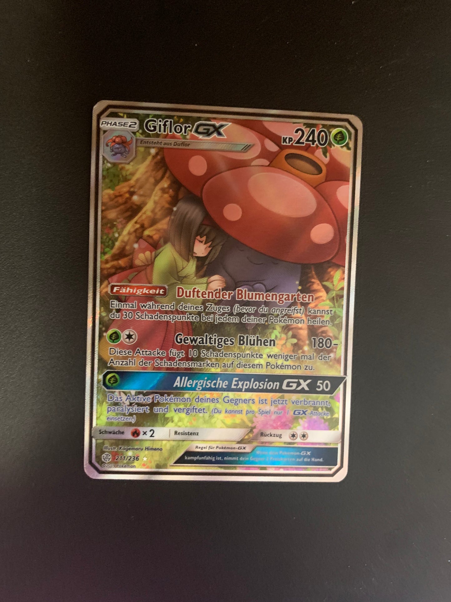 Pokemon Karte Gx Alt-Art Giflor 211/236 Deutsch