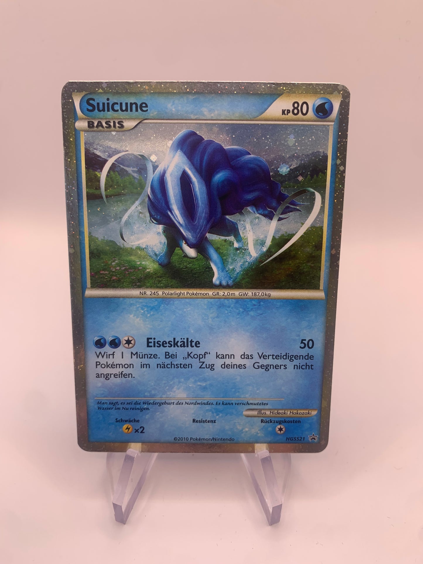 Pokemon Karte Promo Shiny Suicune HGSS21 Deutsch