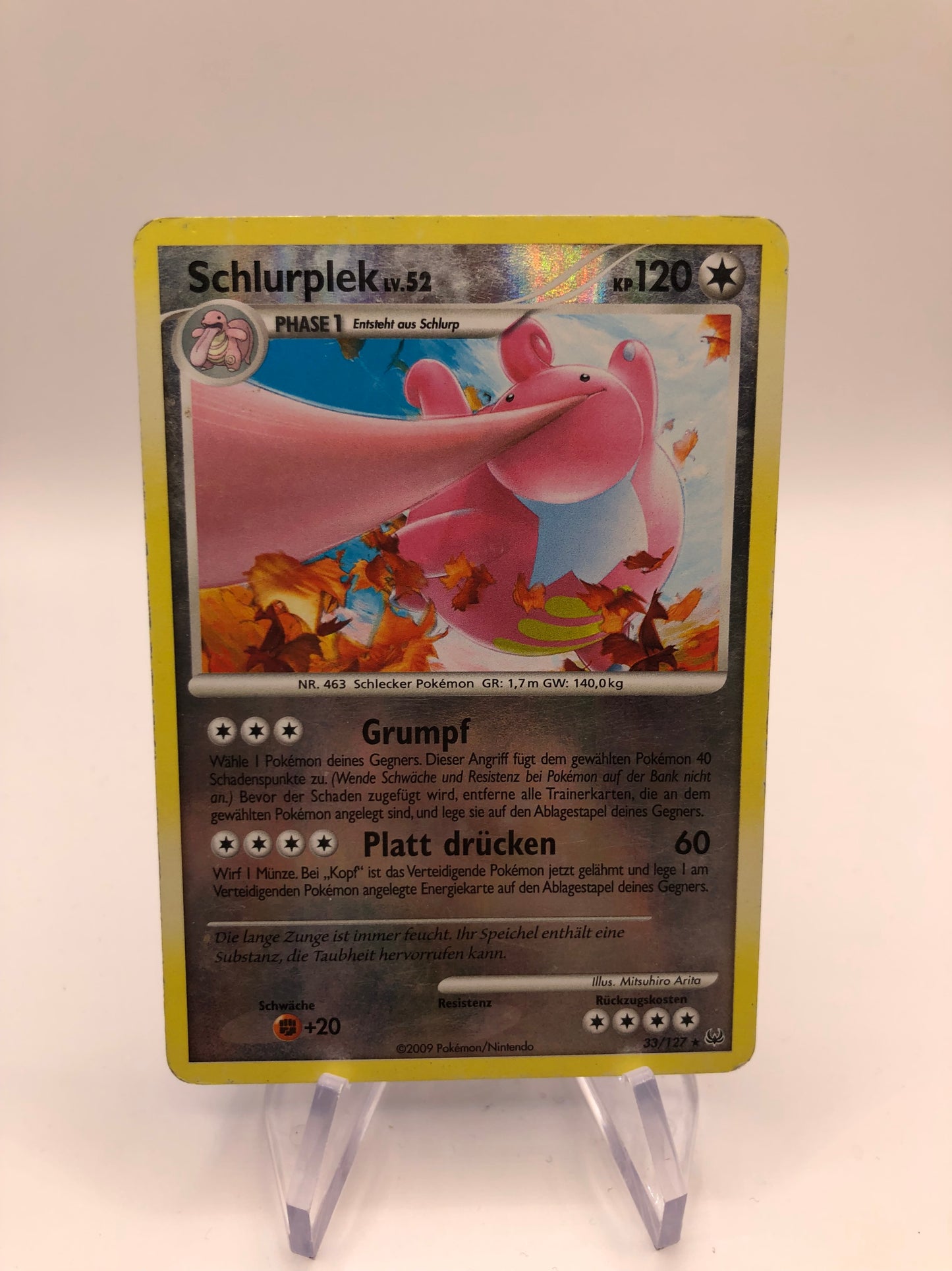 Pokemon Karte Revers Schlurplek 33/127 Deutsch