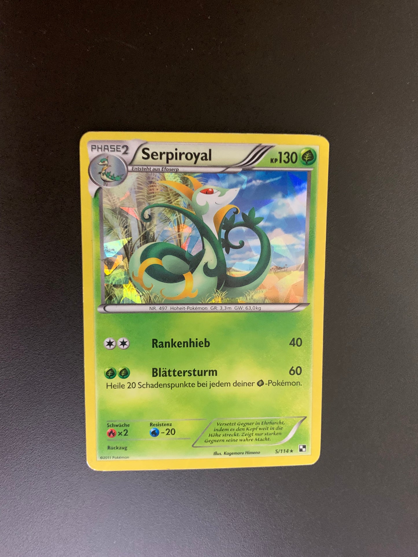 Pokemon Karte Shatter Serpiroyal 5/114 Deutsch