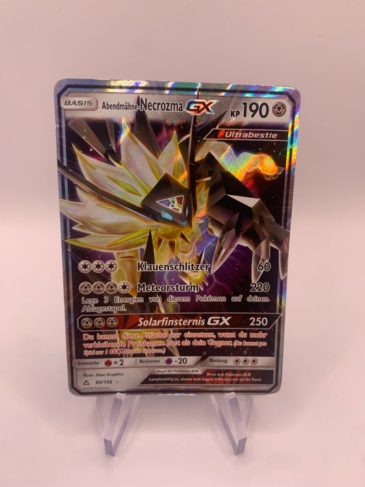 Pokemon Karte GX Abendmähne-Necrozma 90/156 Deutsch