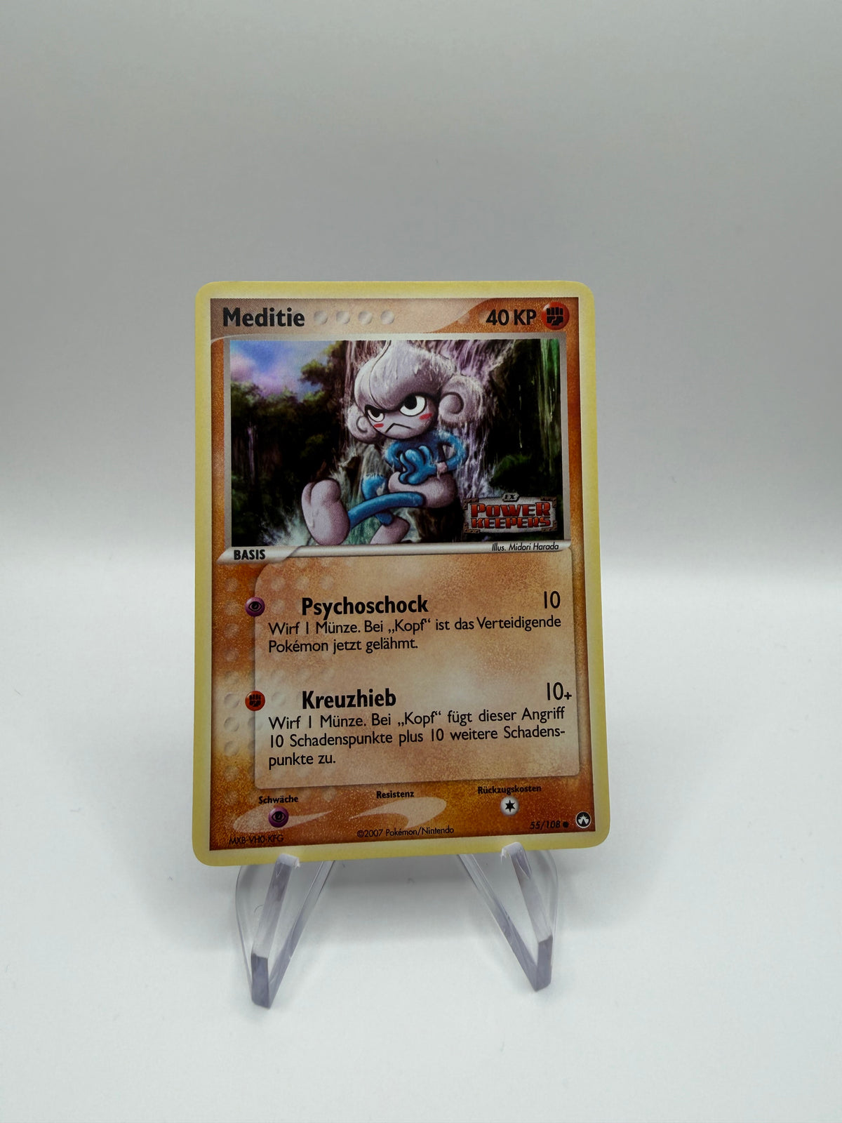 Pokemon Karte Stamp Meditie 55/108 Deutsch