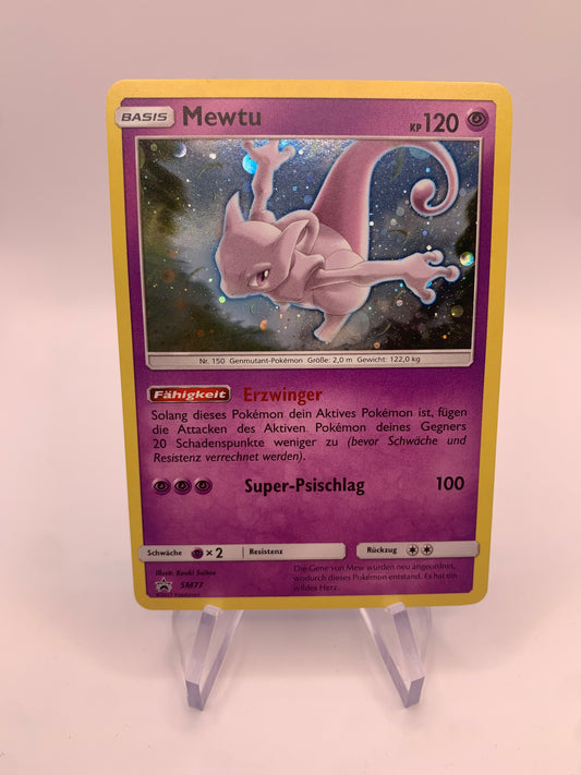 Pokemon Card Holo Promo Mewtwo SM77 German