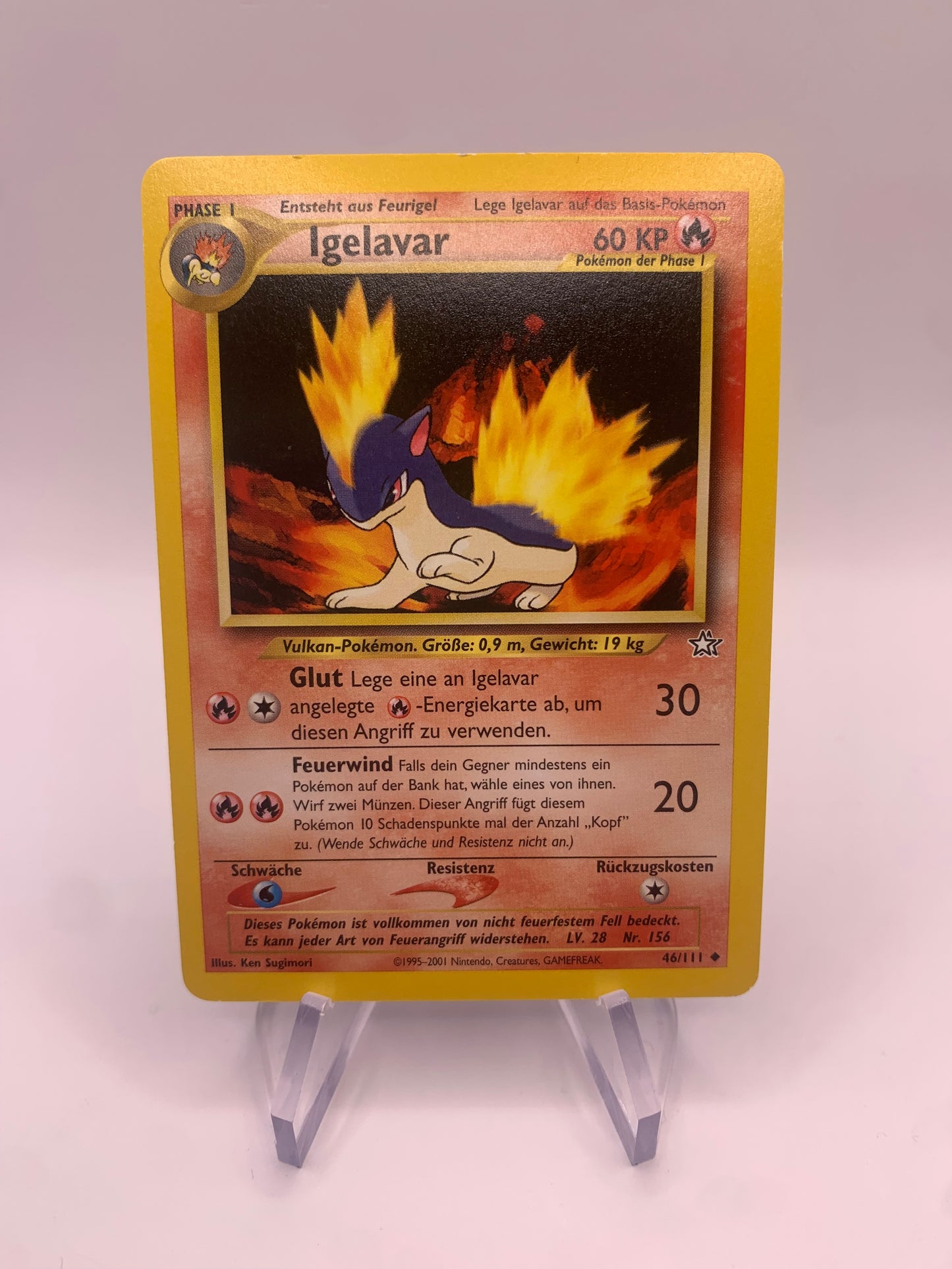 Pokemon Card Hedgehog Lavar 46/111 Neo Genesis German