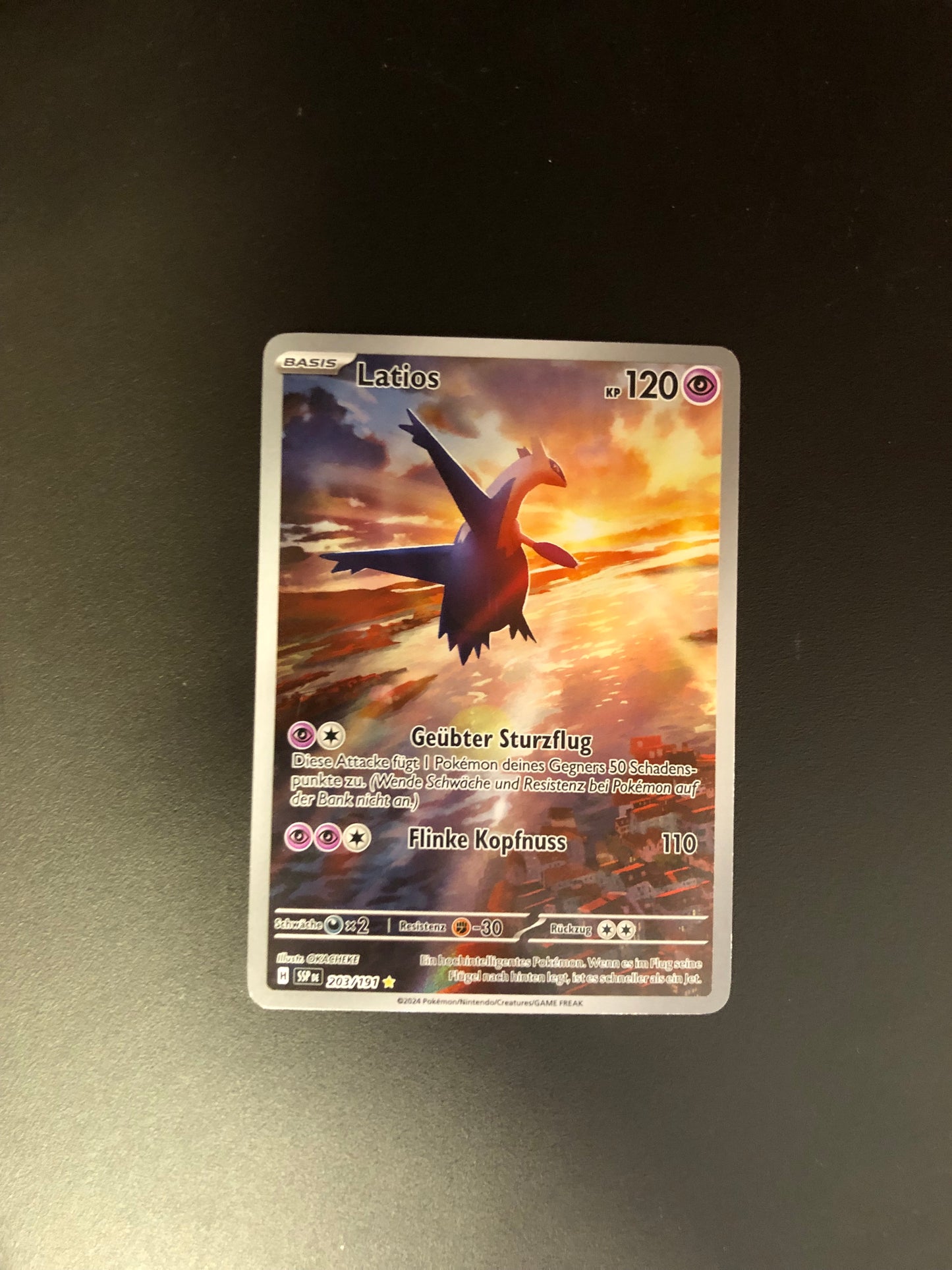 Pokemon Karte Art-Rare Latios 203/191 Deutsch