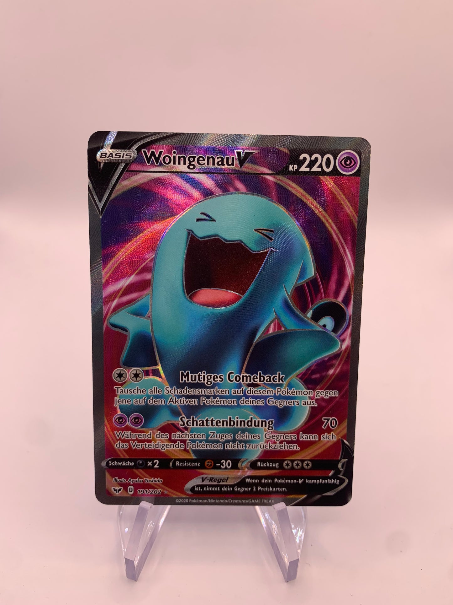 Pokemon Karte Fullart V Woingenau 191/202 Deutsch