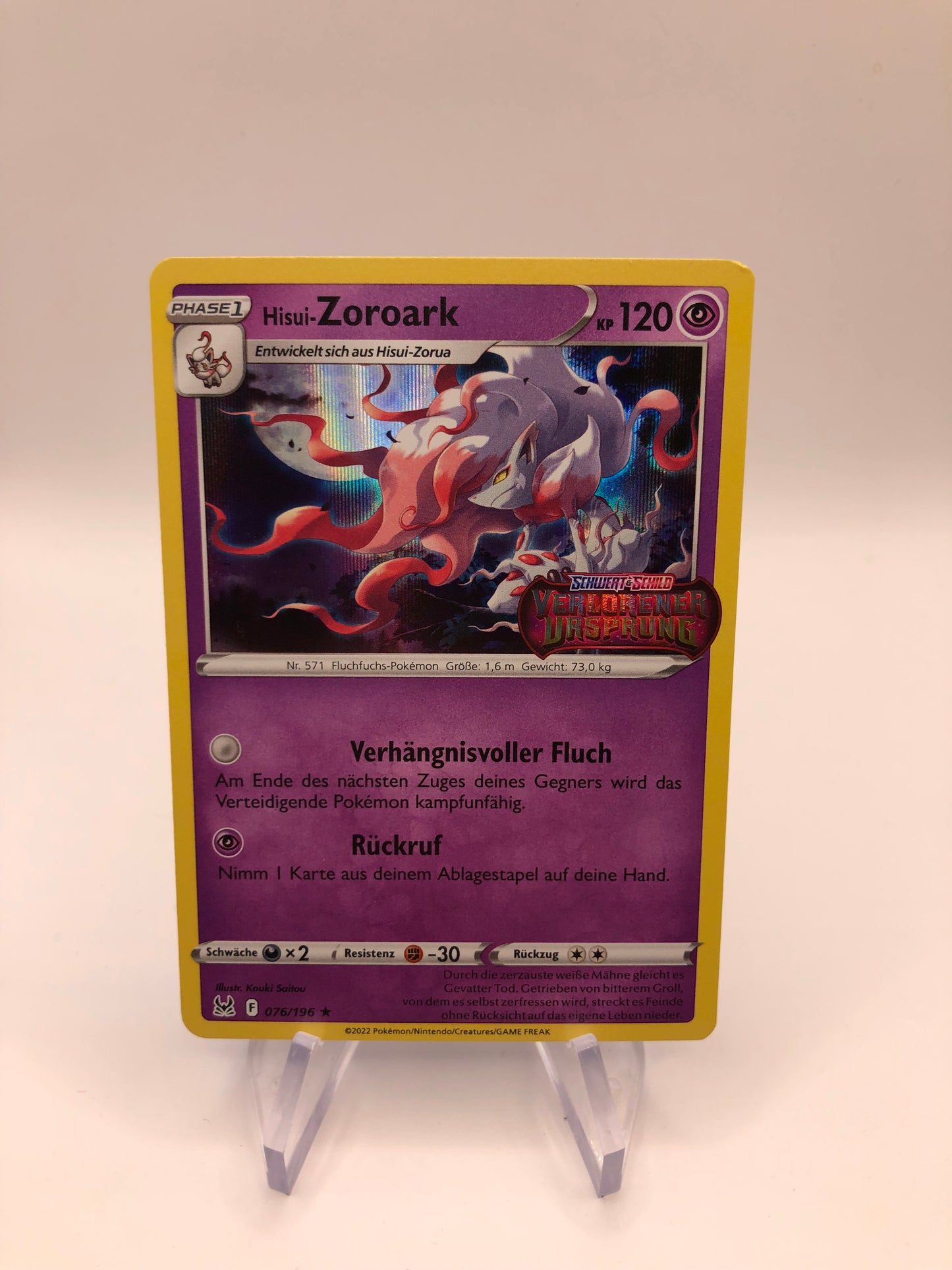 Pokemon Karte Holo Zoroark 76/196 Deutsch