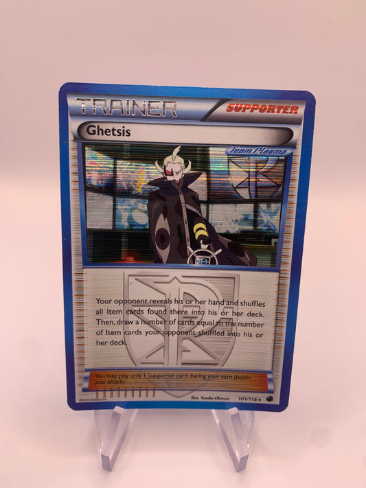 Pokemon Karte Holo Trainer Ghetsis 101/116 Englisch