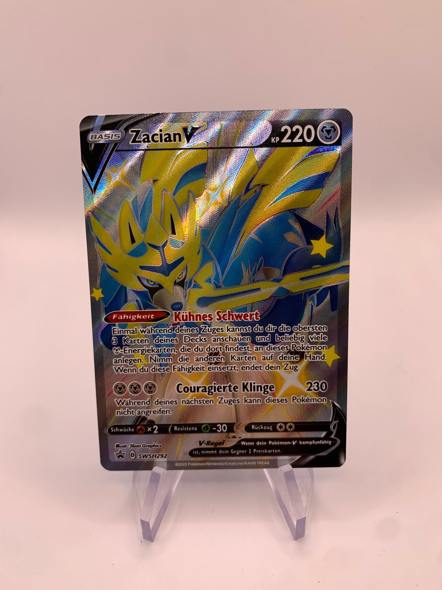 Pokemon Karte V Fullart Promo Zacian SWSH292 Deutsch