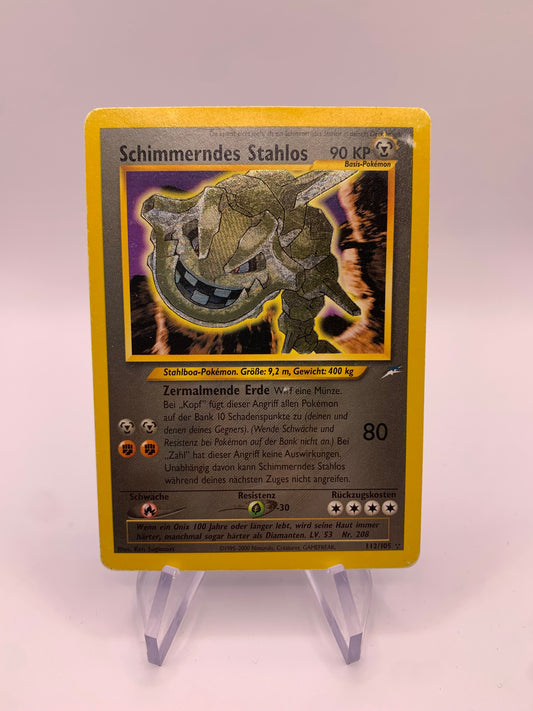 Pokemon Card Shiny Shimmering Steelix 112/105 German