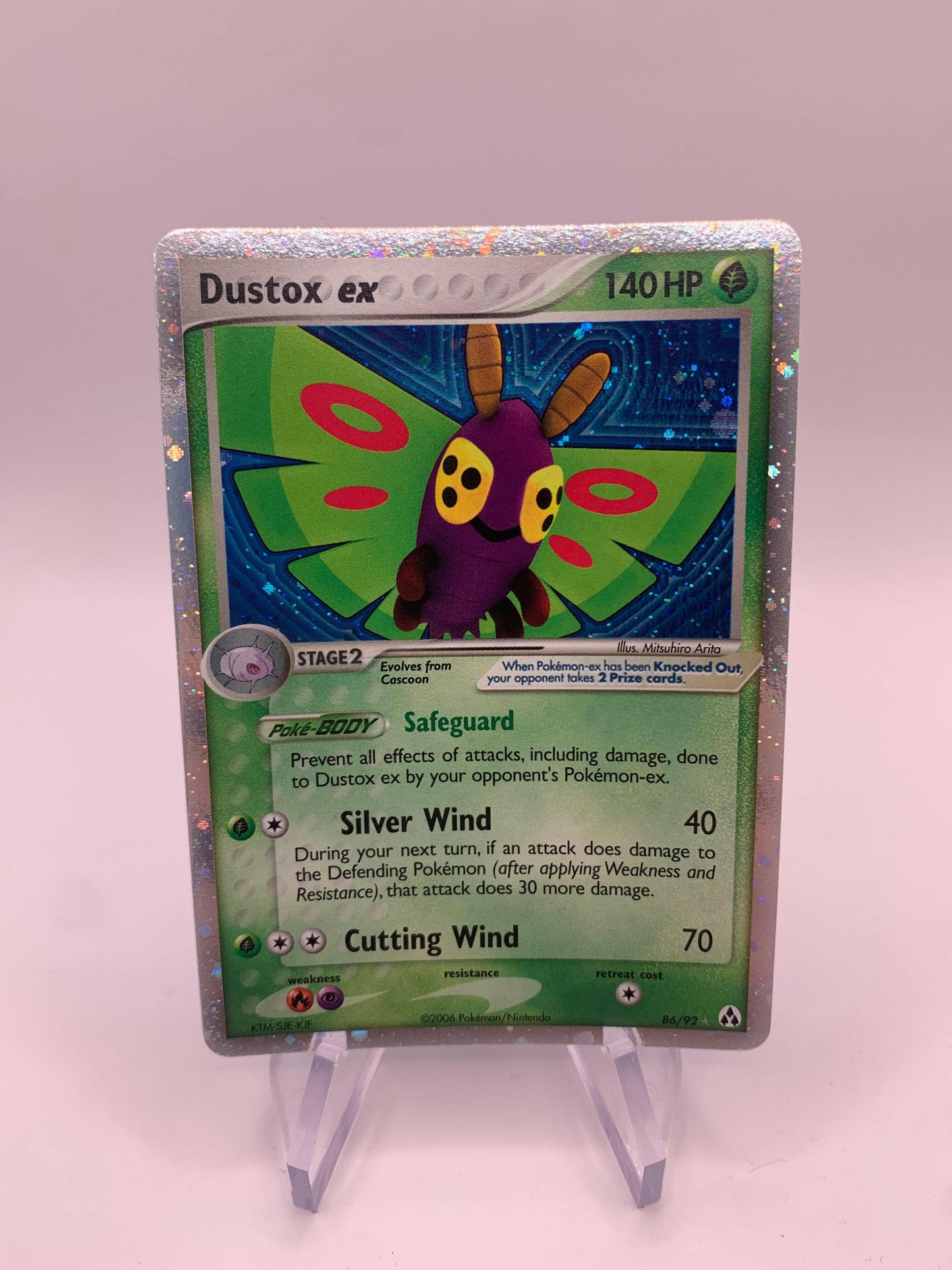 Pokémon card EX Holo Dustox 86/92 English